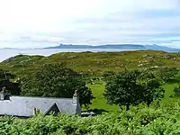 Rhue House looking westwards towards Eigg