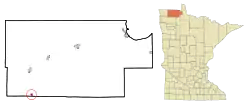 Location of Strathcona, Minnesota