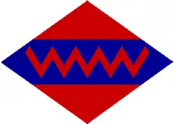 Formation patch used by Royal Canadian Artilleryunits attached to the First Canadian Army