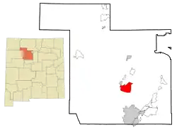 Location of Zia Pueblo, New Mexico