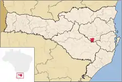 Location in Santa Catarina state