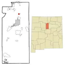 Location of Chupadero, New Mexico