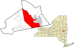 Location in Schenectady County and the state of New York.
