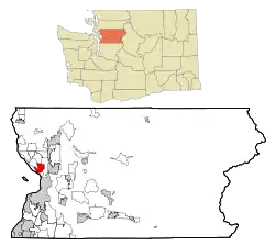 Location of Shaker Church, Washington