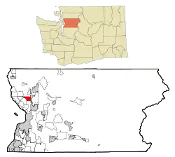 Location of Stimson Crossing, Washington