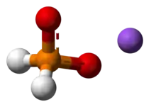 Ball-and-stick model of the component ions
