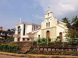 Old and new Igreja de São Sebastião - St. Sebastian Church in Aquem