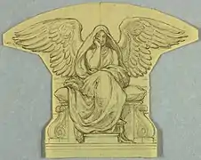 Drawing, contemplation, study for Contemplative Spirit of the East