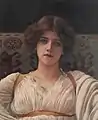 Study of Miss Ethel Warwick. Oil on canvas by John William Godward, ca. 1898