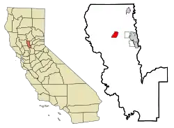 Location in Sutter County and the state of California