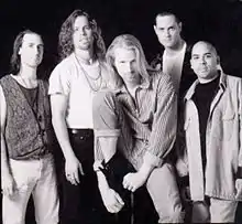 The original His Boy Elroy band in 1993.Left to right: Mario Rossi, Charlie Longhi, Johnny Fly, Scott Doyle, Forrest Breese