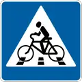 Bicycle crossing (placed on right side of road)