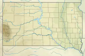 Location of Lewis and Clark Lake in Nebraska and South Dakota, USA.