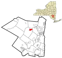 Location in Ulster County and the state of New York.