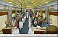 Inaugural Portland Rose decor of the 1930s heavyweight era dining car