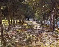 Avenue in Voyer d'Argenson Park at Asnières (b/w copy),Summer, 1887Private collection (F277)