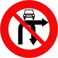 124f: No right turn or U-turn for cars