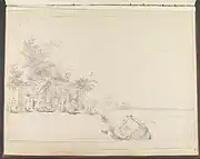 View of a Mausoleum at Rajmahal, 1781, William Hodges, Yale Center for British Art