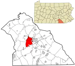 Location in York County and the state of Pennsylvania.
