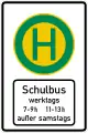 Sign 224-51Bus stop for school buses during designated times