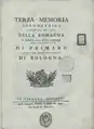 Terza memoria idrometrica, 1763